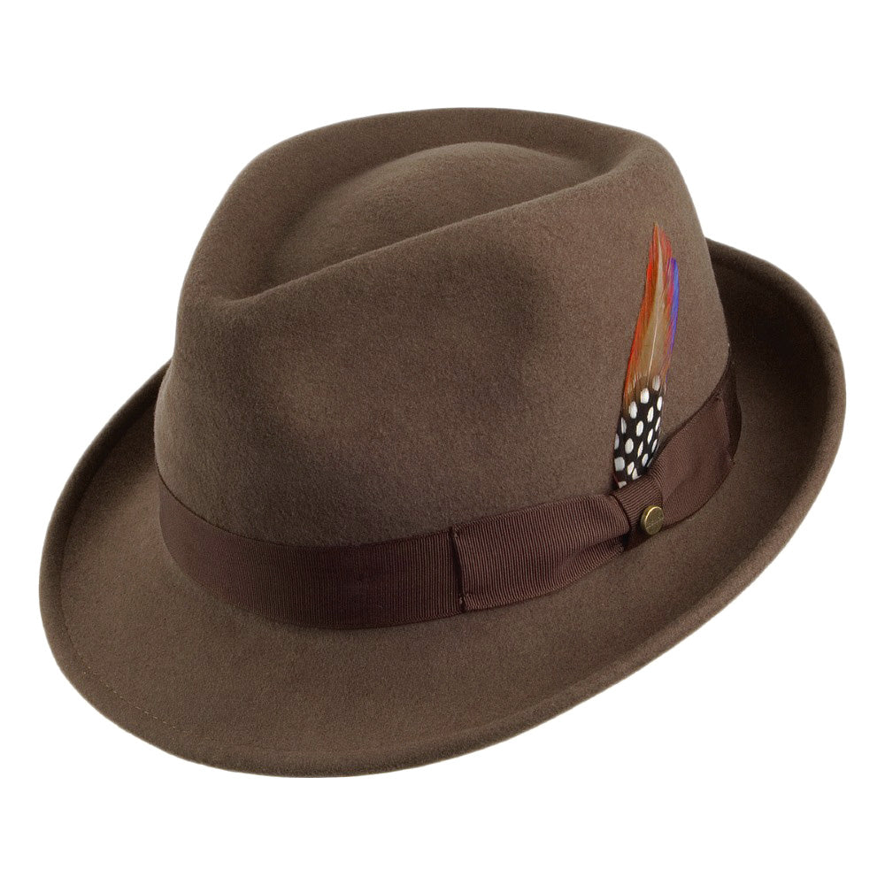 Sombrero Trilby Elkader flexible de Stetson - Marrón Claro
