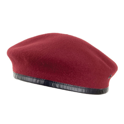 Boina Militar francesa de lana Merino de Laulhère - Rojo