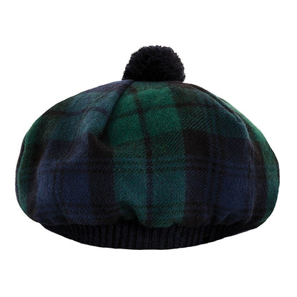 Sombrero Tam O' Shanter de lana de Lochcarron Of Scotland - Negro