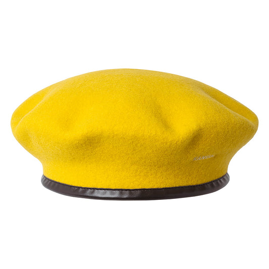 Boina Monty Wool de lana de Kangol - Amarillo