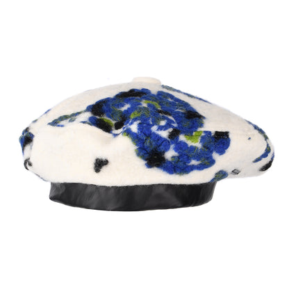 Boina de lana Floral de Kangol - Crema