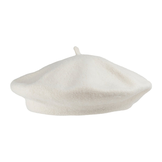 Boina Fashion de lana de Village Hats - Blanco Roto