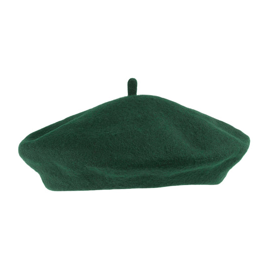 Boina Fashion de lana de Village Hats - Verde Oscuro