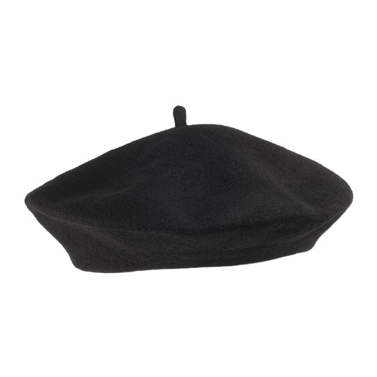 Boina Fashion de lana de Village Hats - Negro