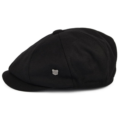 Gorra Newsboy unisex Alfie de Melton de Failsworth - Negro