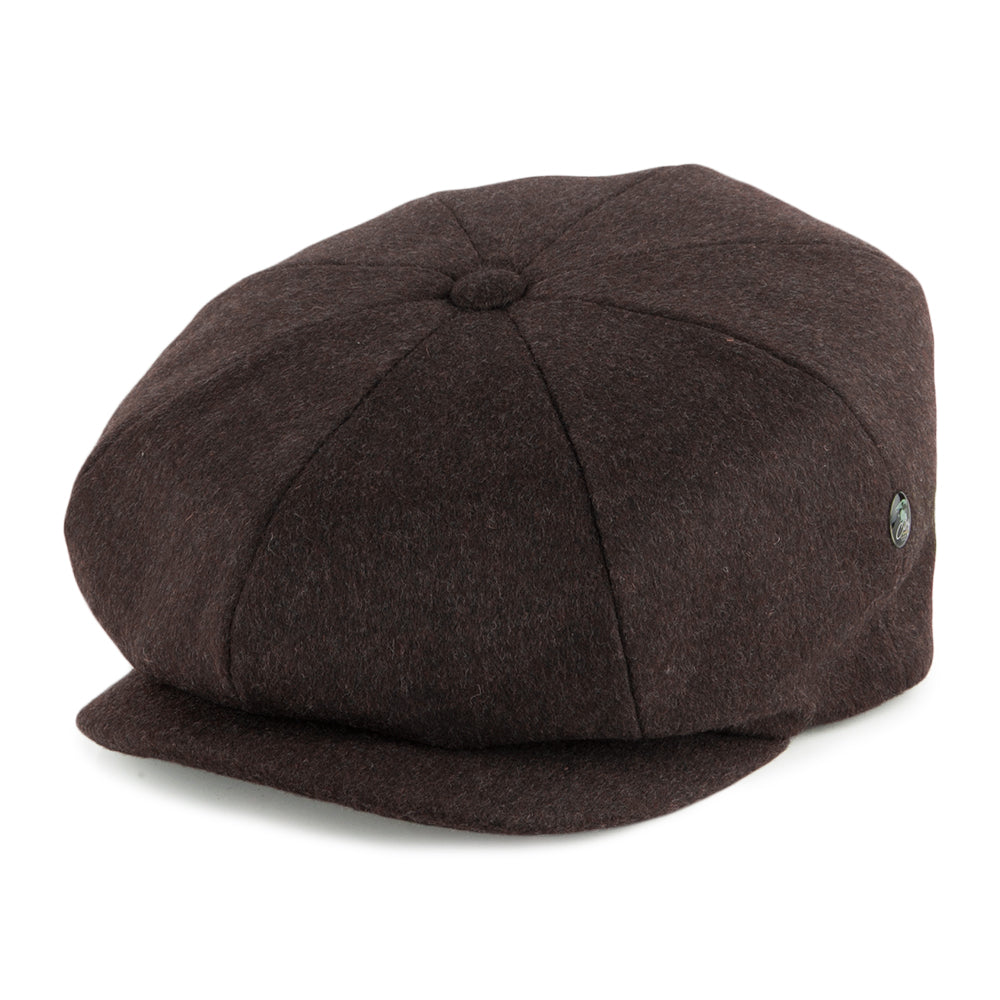Gorra Newsboy de lana Loden de City Sport - Marrón
