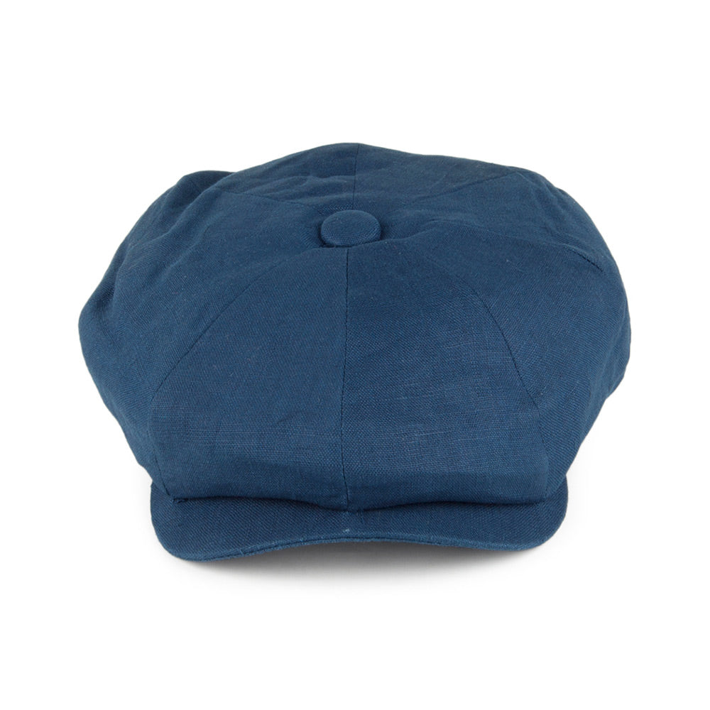 Gorra Newsboy 8 piezas de lino de Christys - Azul