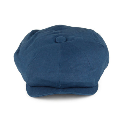 Gorra Newsboy 8 piezas de lino de Christys - Azul