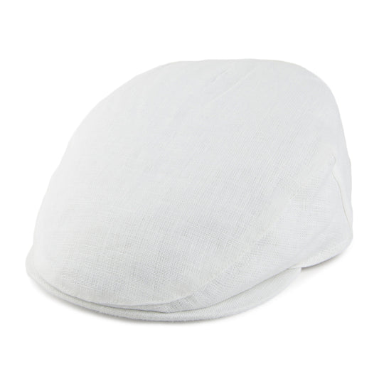 Gorra plana de lino de Failsworth - Blanco