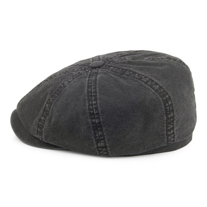 Gorra Newsboy Hatteras algodón orgánico de Stetson Hats - Negro