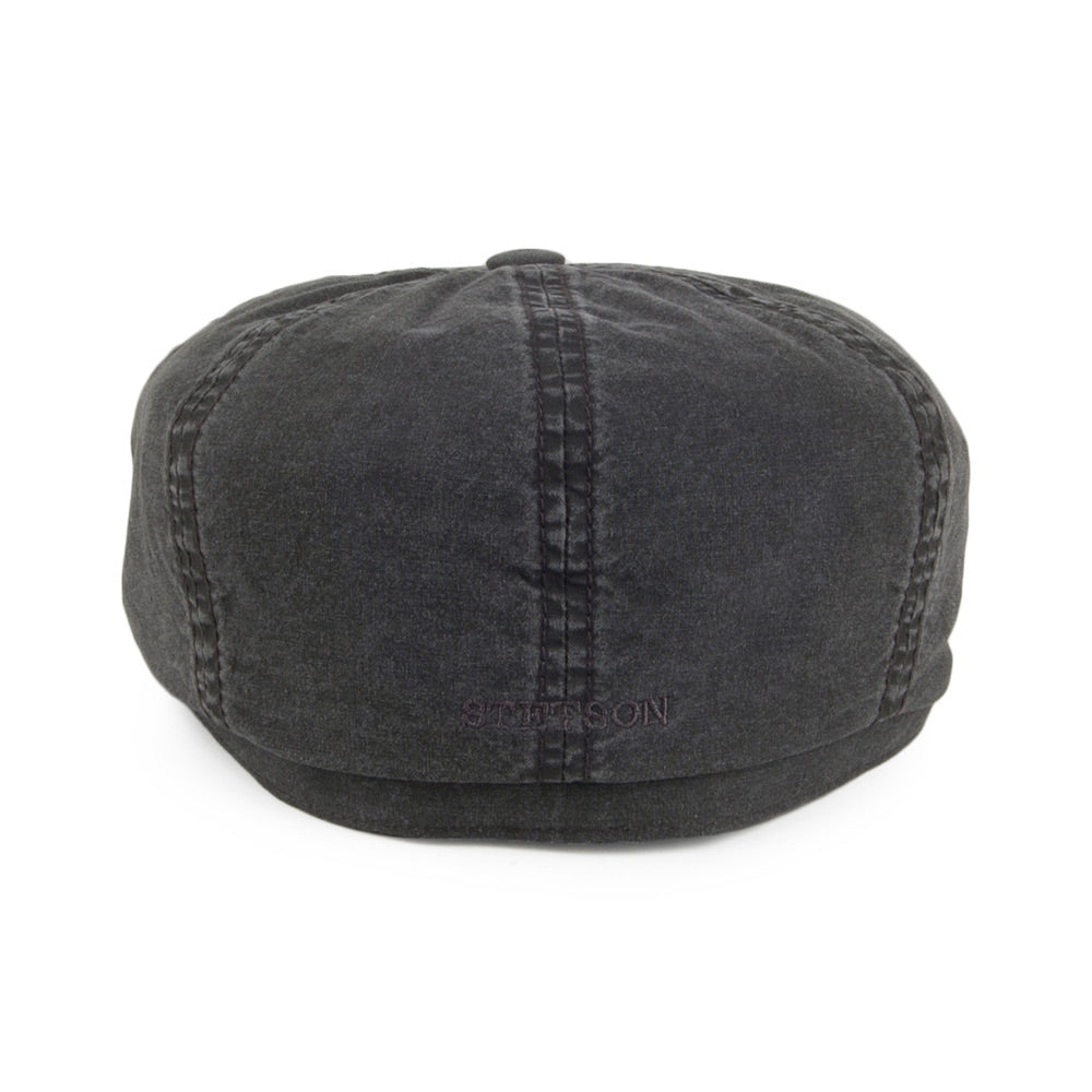 Gorra Newsboy Hatteras algodón orgánico de Stetson Hats - Negro