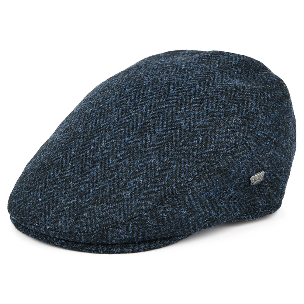 Gorra plana Stornoway de HARRIS TWEED de Failsworth - Azul