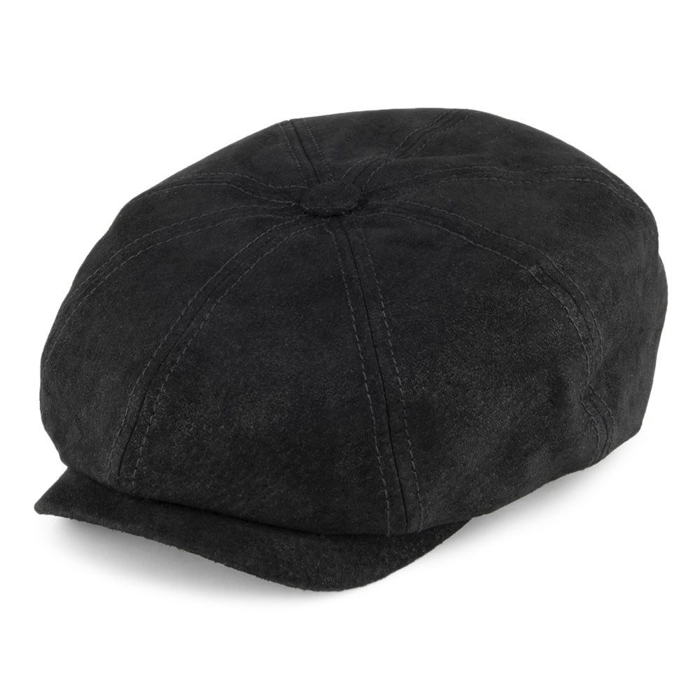 Gorra Newsboy Hatteras de de piel de Stetson - Negro