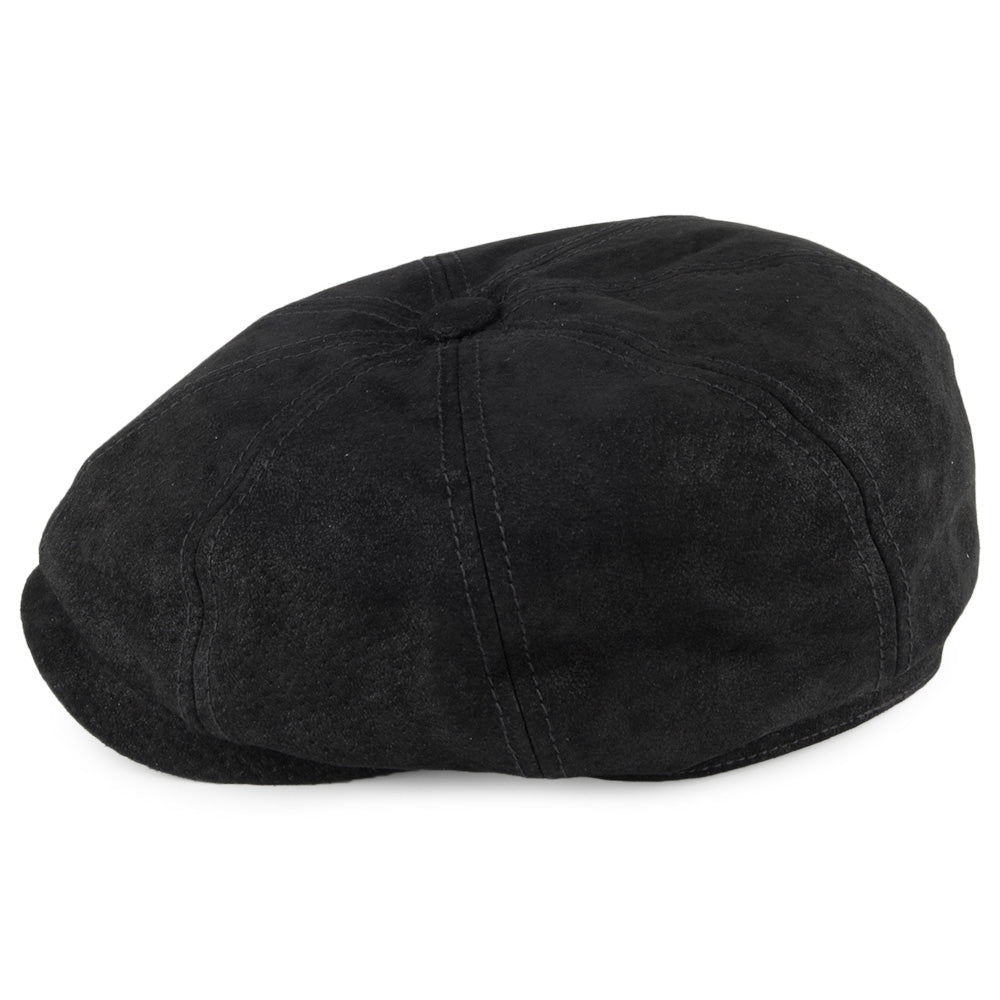 Gorra Newsboy Hatteras de de piel de Stetson - Negro