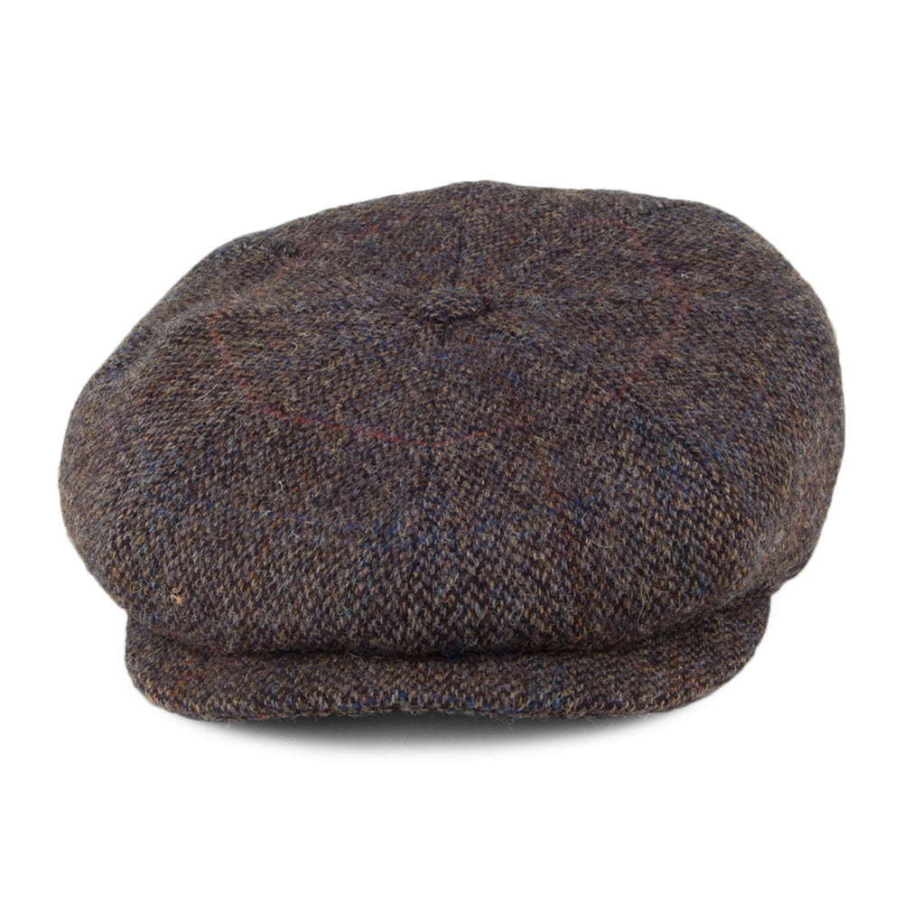 Gorra Newsboy Birdseye de HARRIS TWEED de City Sport - Gris-Marrón