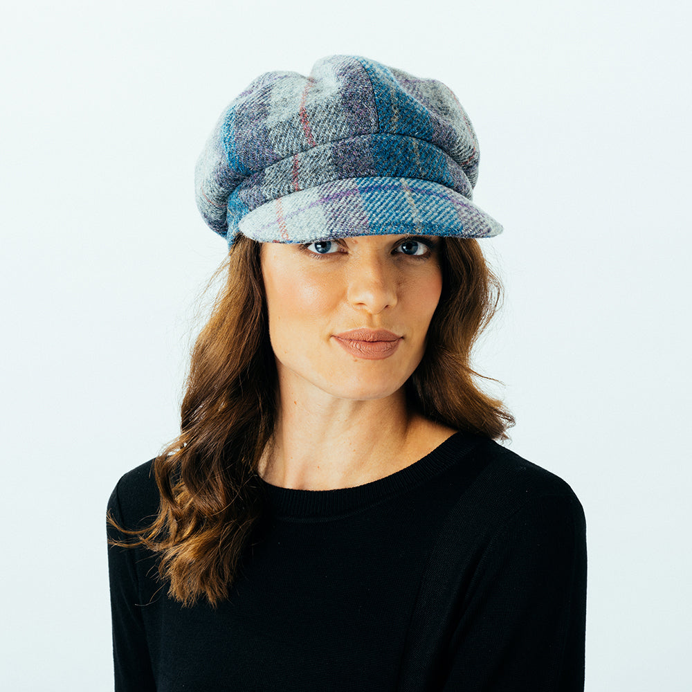 Gorra Baker Boy mujeres Gabby de HARRIS TWEED de Failsworth - Mezcla de Azules