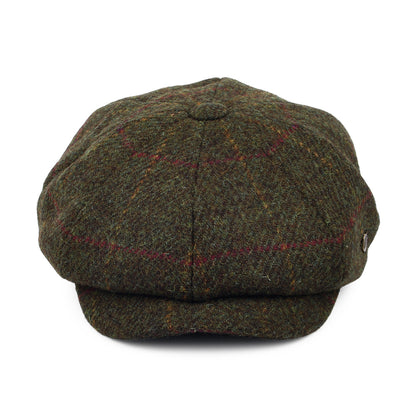Newsboy Carloway HARRIS TWEED Windowpane lana Failsworth - Verde Oliva