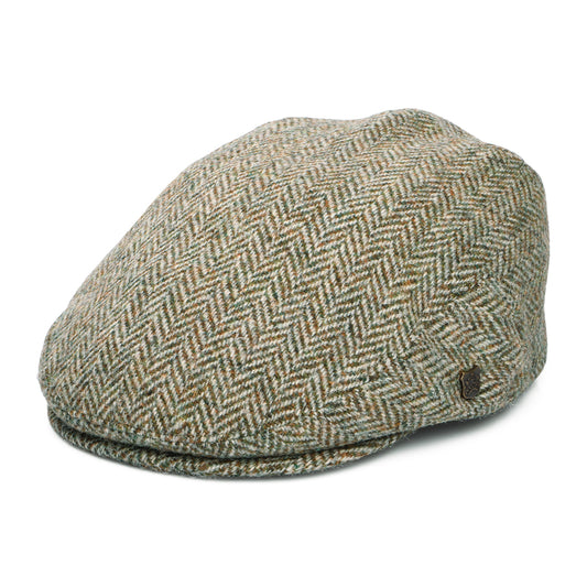 Gorra plana Stornoway diseño espiga HARRIS TWEED Failsworth-Beige-Kaki
