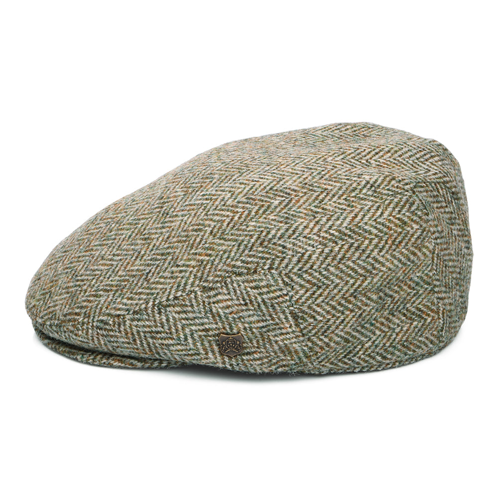 Gorra plana Stornoway diseño espiga HARRIS TWEED Failsworth-Beige-Kaki