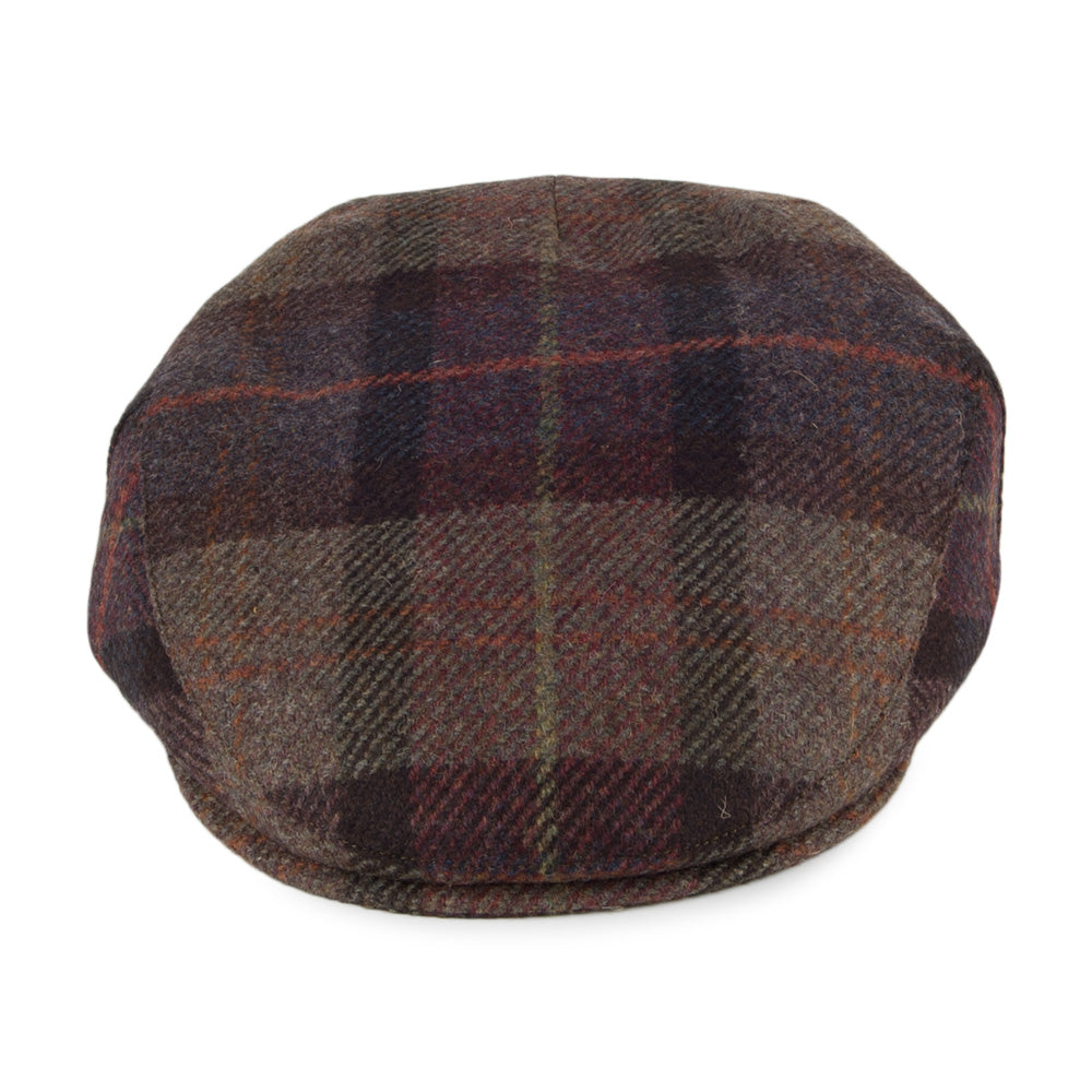 Gorra plana Cambridge de lana de Failsworth - Marrón Jaspeado