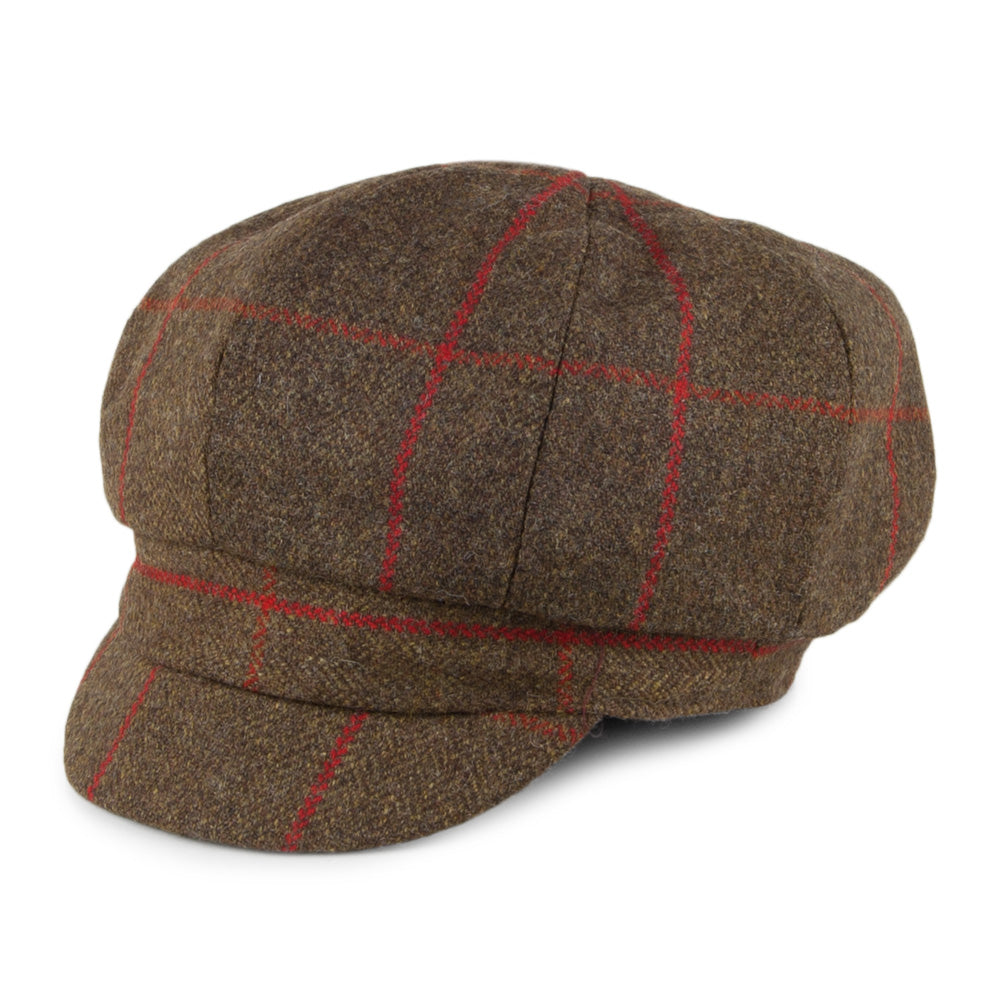 Gorra Baker Boy Chloe de Jane Anne Designs - Marrón-Rojo