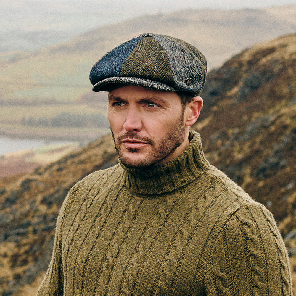 Gorra Newsboy Lewis II de HARRIS TWEED de Failsworth - Multicolor