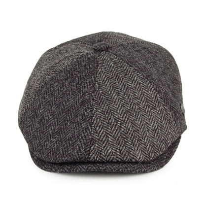 Gorra Newsboy Hoxton 2-Tone de lana diseño de espiga de Failsworth - Gris-Antracita
