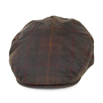 Gorra plana de algodón encerado a cuadros de Failsworth - Marrón Jaspeado