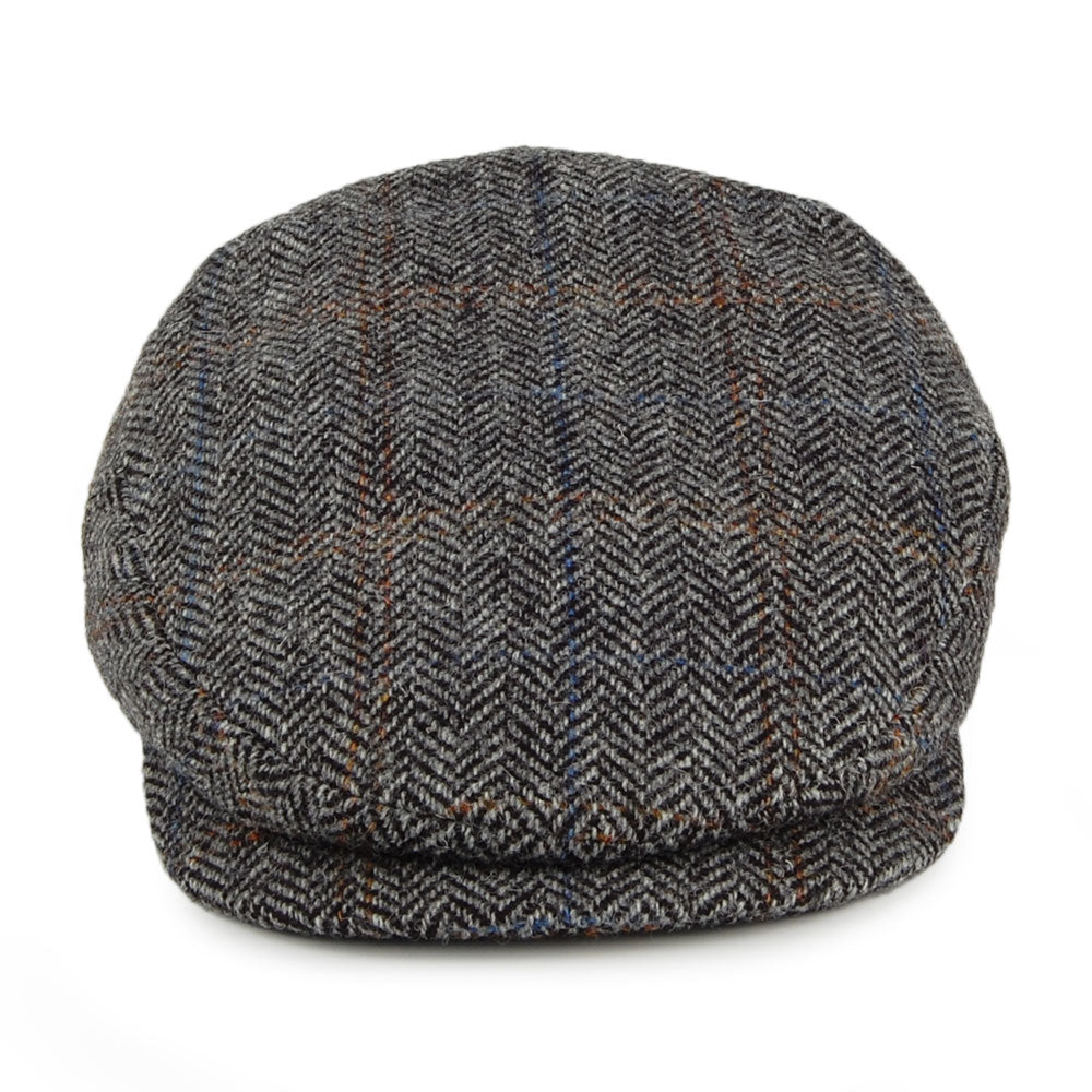 Gorra plana Visera extendida de HARRIS TWEED de City Sport - Gris-Negro