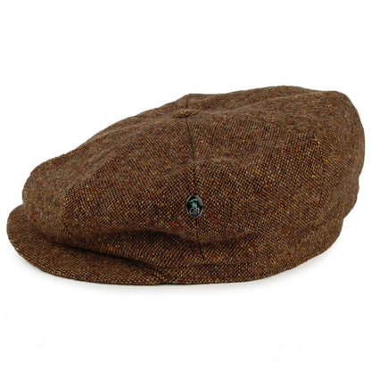 Gorra Newsboy de Tweed Donegal de City Sport - Marrón Jaspeado