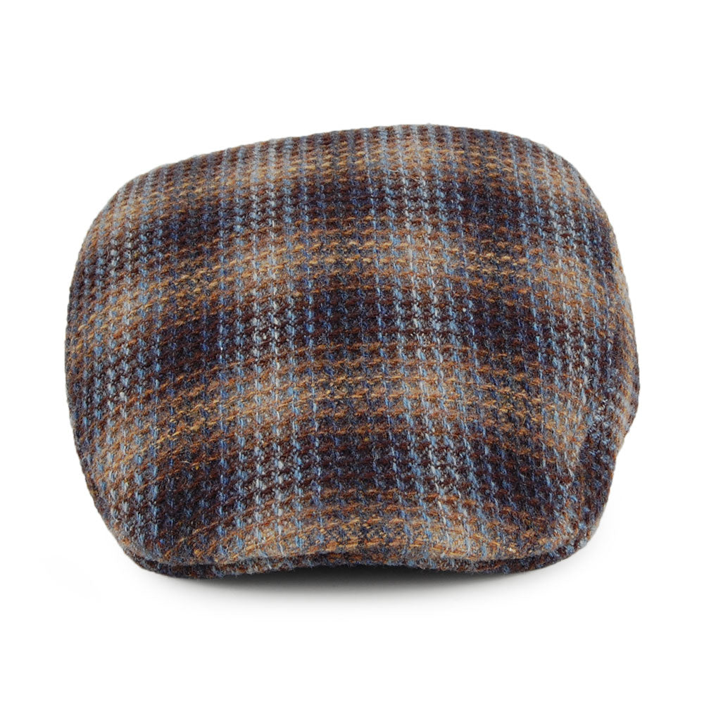 Gorra plana Detroit texturado de lana de borrego de Crambes - Múltiples tonalidades azules