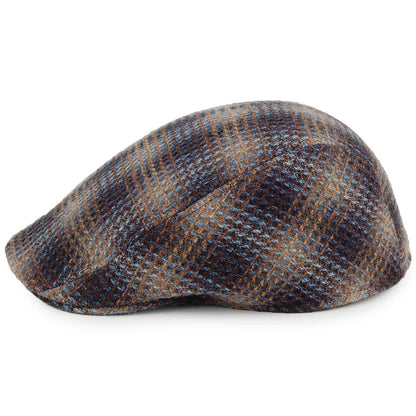 Gorra plana Detroit texturado de lana de borrego de Crambes - Múltiples tonalidades azules