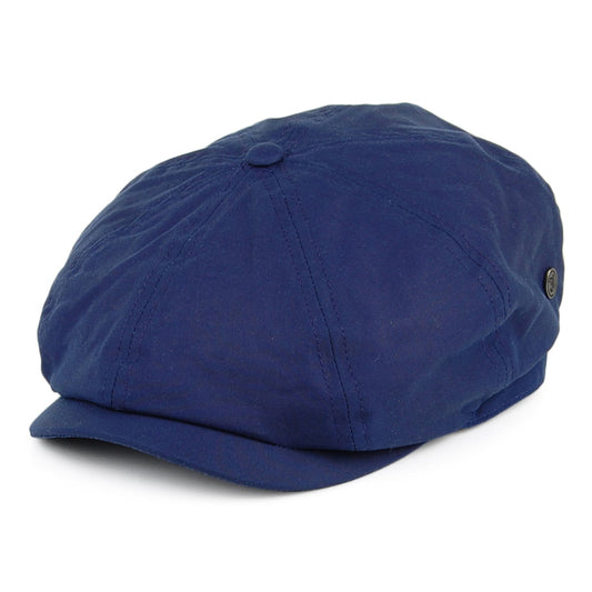 Gorra Newsboy British Millerain de algodón encerado de Jaxon & James - Azul Marino