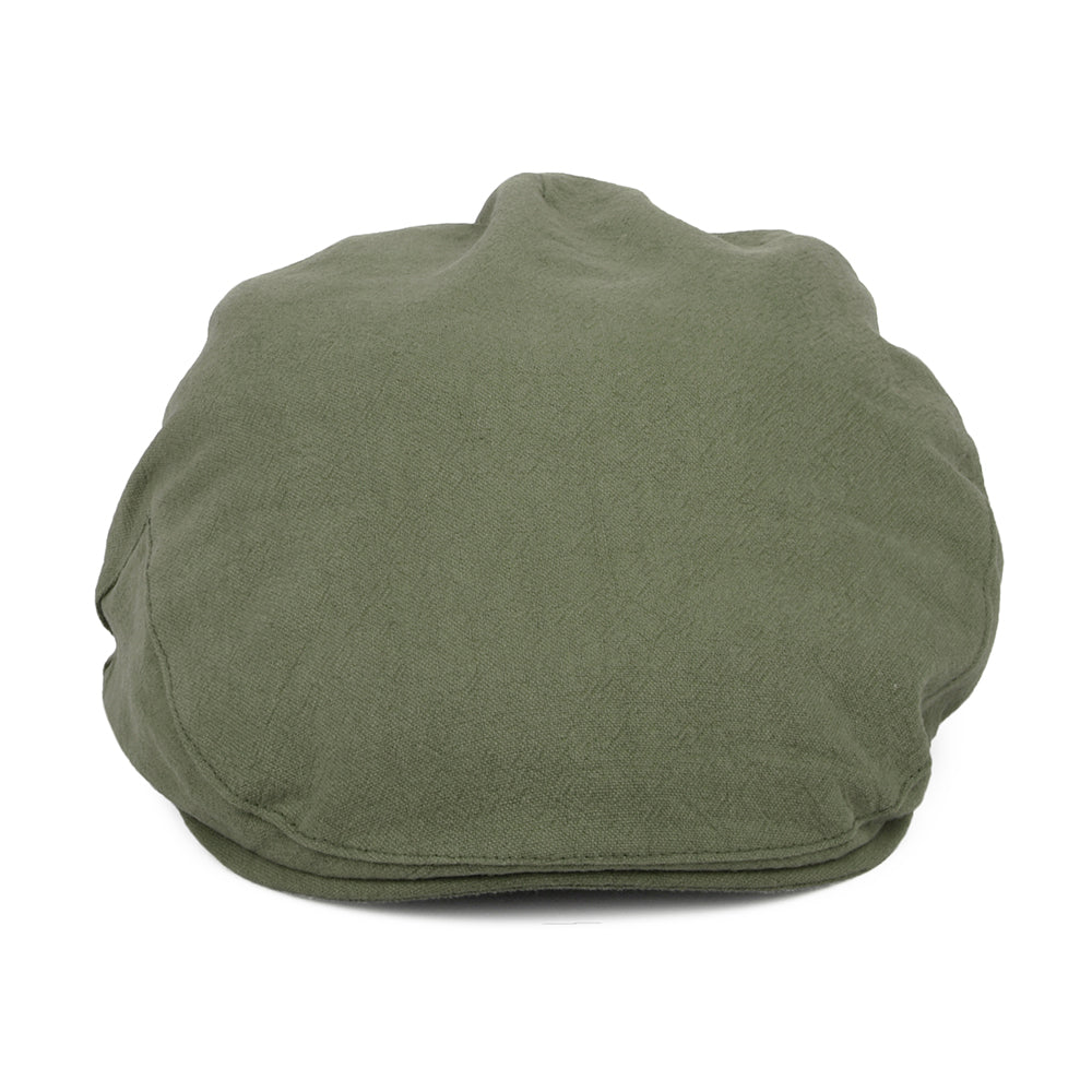 Gorra plana Skye Balmoral de lino grueso de Christys - Kaki