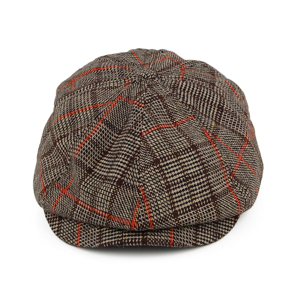 Gorra Newsboy Brood Lightweight a cuadros de Brixton - Marrón