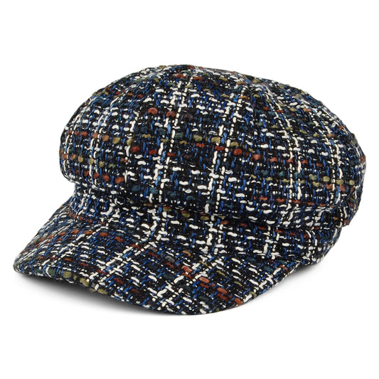 Gorra Baker Boy Tweed de Whiteley - Mezcla de Azules