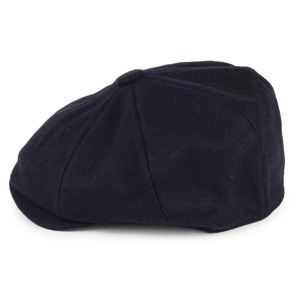 Gorra Newsboy de lana melton de Christys - Azul Marino