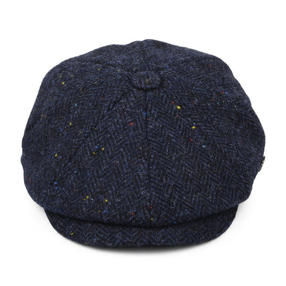 Gorra Newsboy Carloway de HARRIS TWEED de Failsworth - Azul Marino