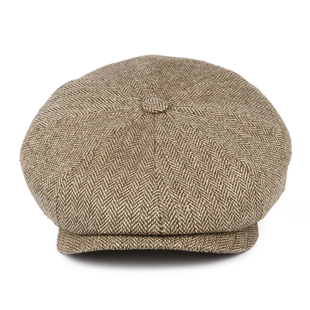 Gorra Newsboy Hatteras de seda de Stetson - Marrón-Trigo