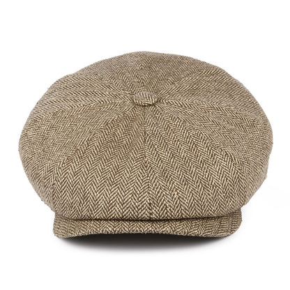 Gorra Newsboy Hatteras de seda de Stetson - Marrón-Trigo