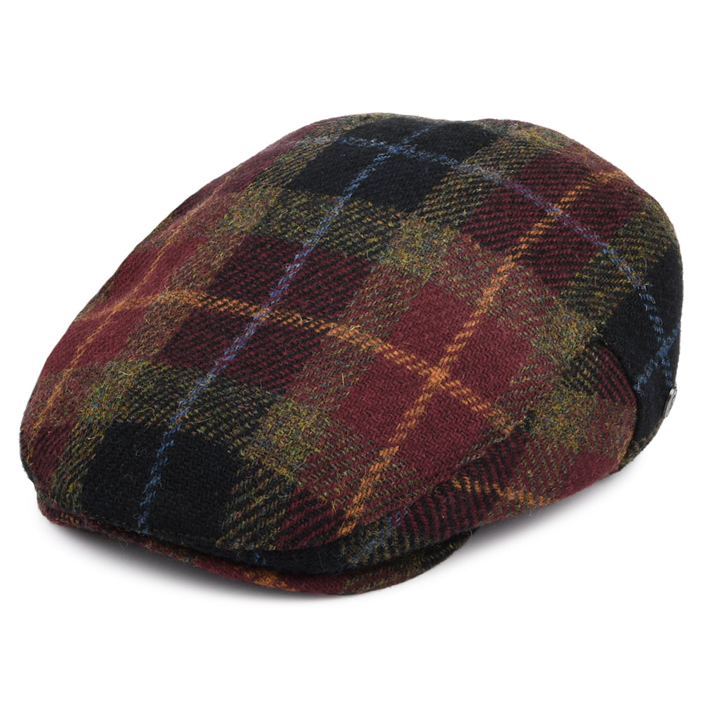 Gorra plana Callanish de HARRIS TWEED de Jaxon & James - Burdeos-Multi
