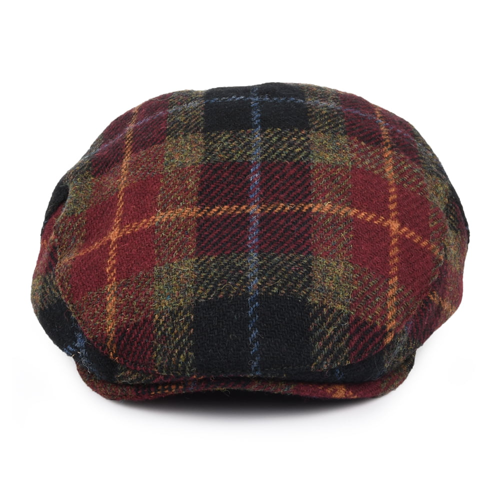 Gorra plana Callanish de HARRIS TWEED de Jaxon & James - Burdeos-Multi