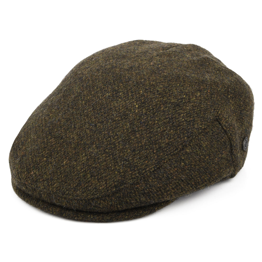 Gorra plana Arranmore de Tweed Donegal de Jaxon & James - Musgo-Marrón