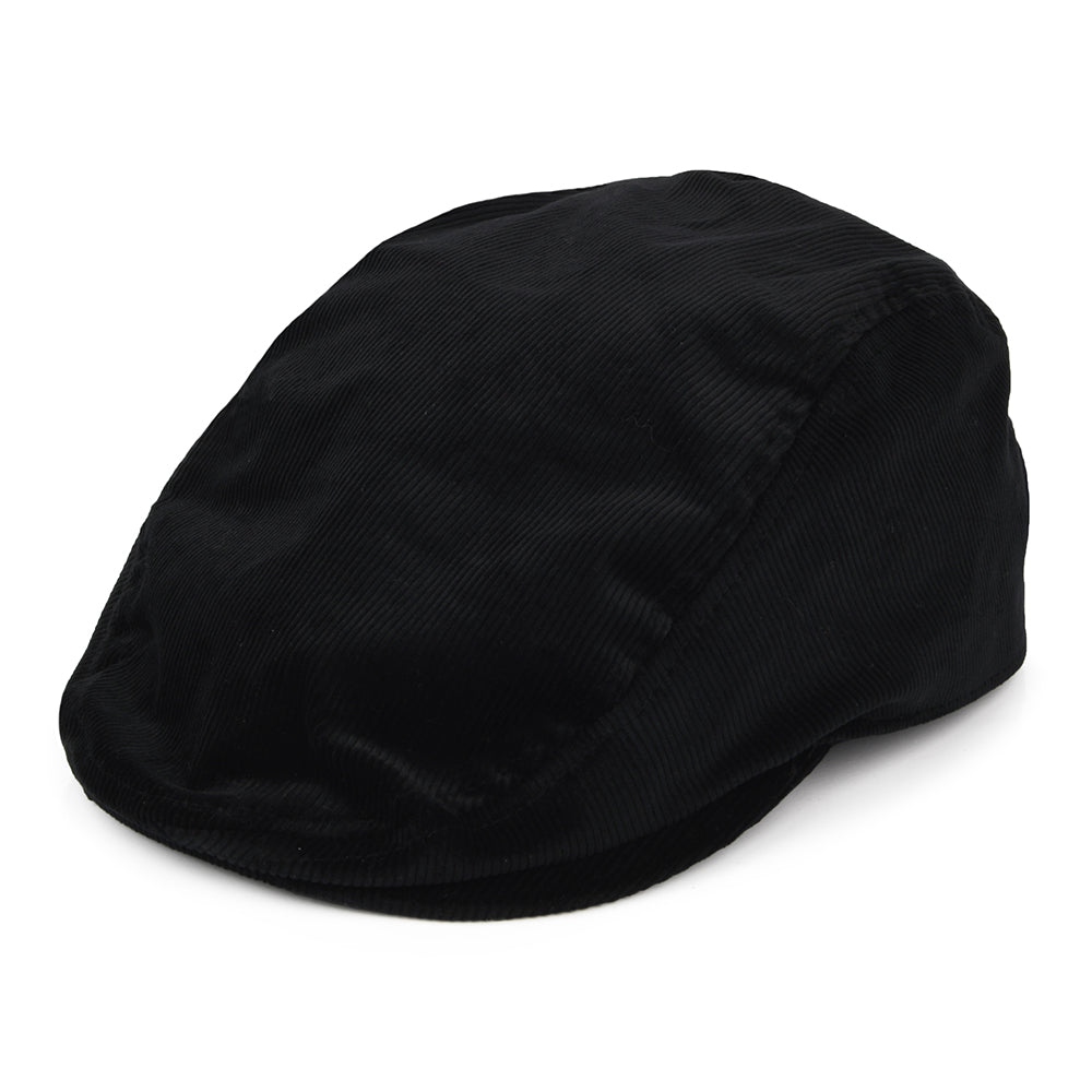 Gorra plana de pana de Kangol - Negro