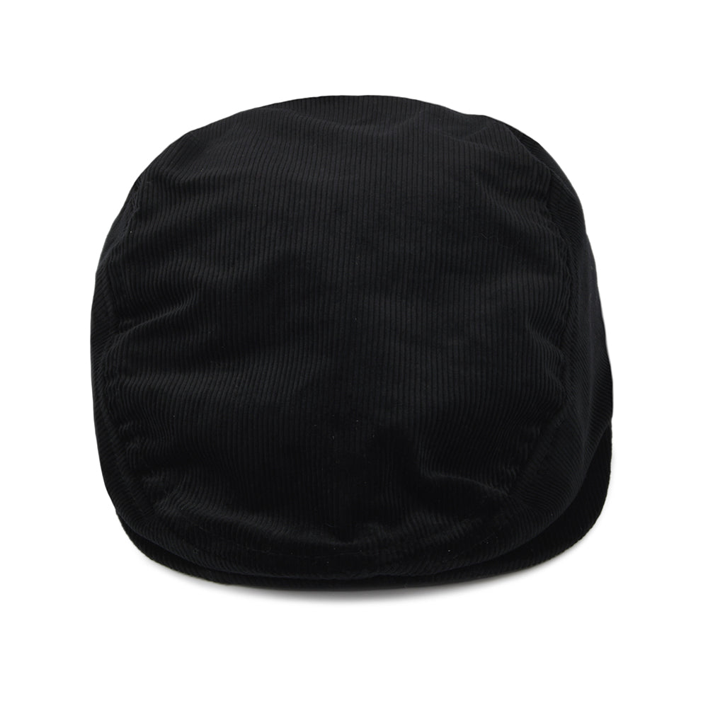 Gorra plana de pana de Kangol - Negro