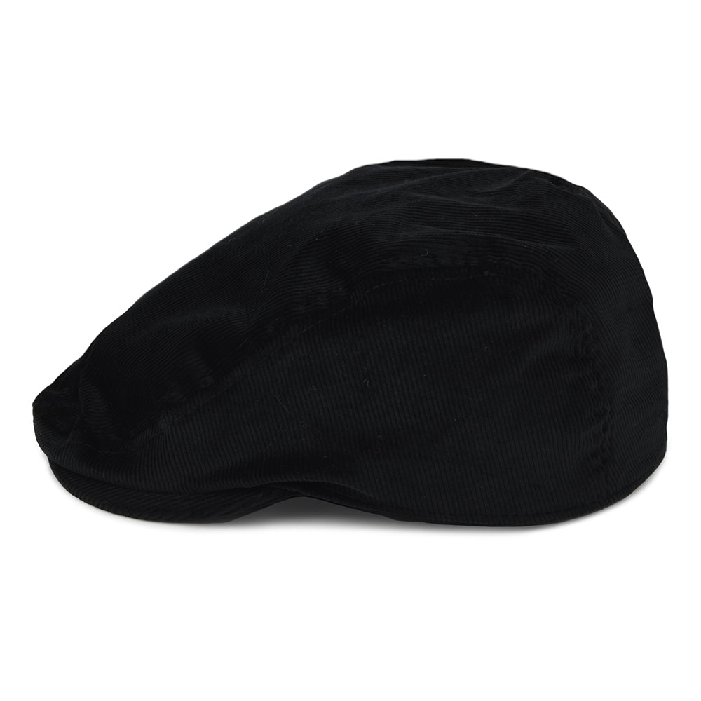 Gorra plana de pana de Kangol - Negro
