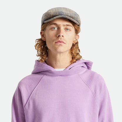 Gorra plana Hooligan a cuadros de Brixton - Beige Arena-Gris