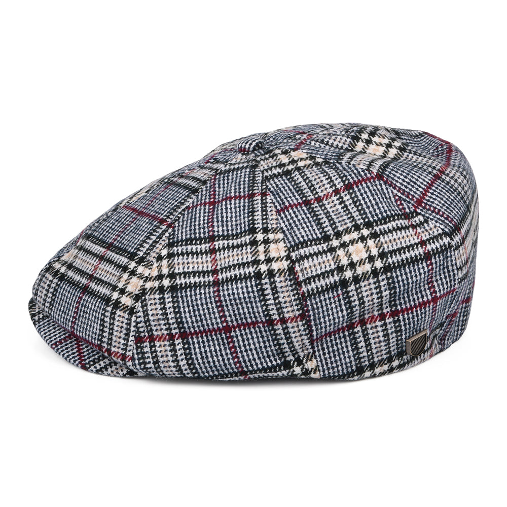 Gorra Newsboy Brood a cuadros de Brixton - Azul-Blanco Roto