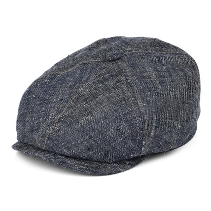 Gorra Newsboy de lino-seda de Stetson - Azul