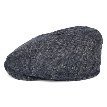 Gorra Newsboy de lino-seda de Stetson - Azul